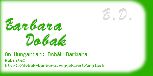 barbara dobak business card