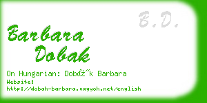 barbara dobak business card